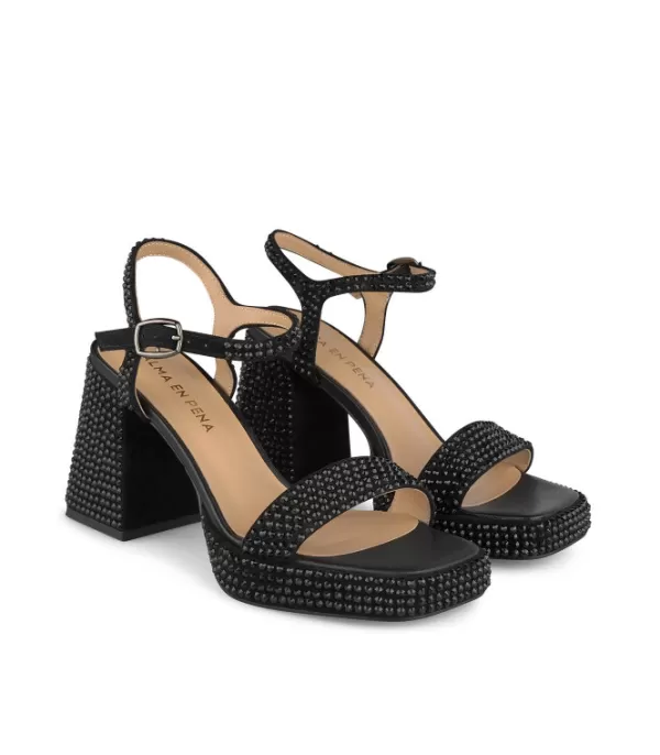 Sandalias De Tacón Alto*Alma en Pena Comprar Sandalia Tacón Cubierta Pedreria